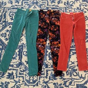 Set oF 3! Anthro Pilcro Serif corduroy pants